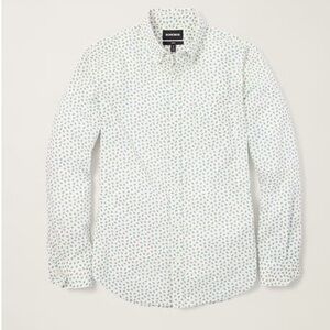 NWOT Bonobos Everyday Shirt (Reg Med Slim, White Cashel Geo)